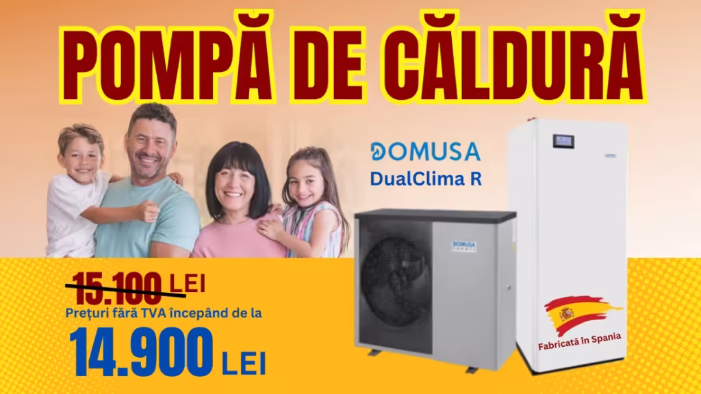 pompa de caldura domusa dual clima r pret instalare montaj e-caldura instalatii incalzire