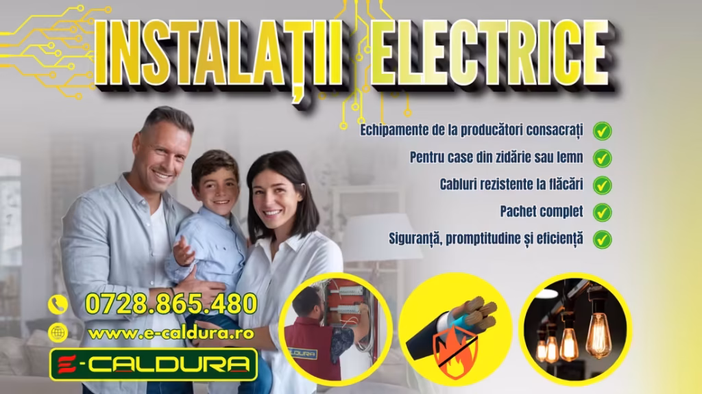 instalatii electrice e-caldura electrician electricieni tablou electric componente cablu cabluri circuite finder schneider hager legrand schrack