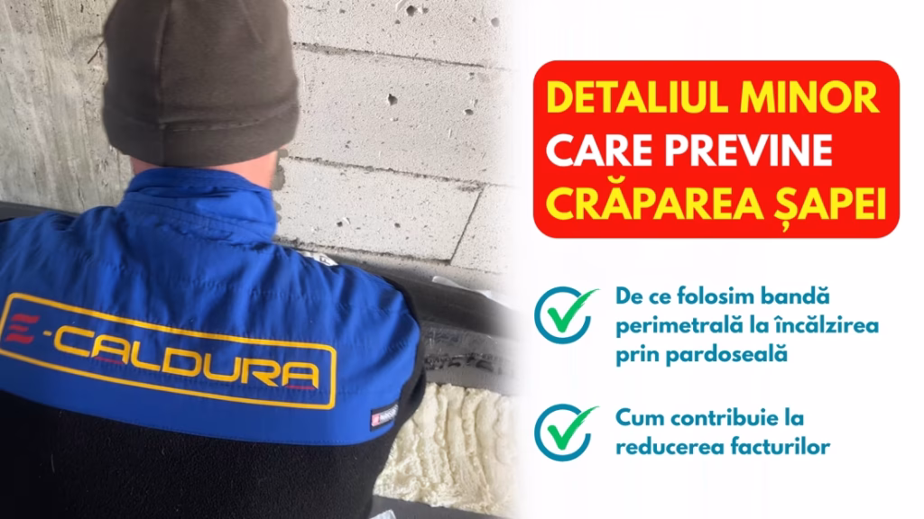 banda perimetrala incalzire pardoseala e-caldura instalatii turnare sapa crapare