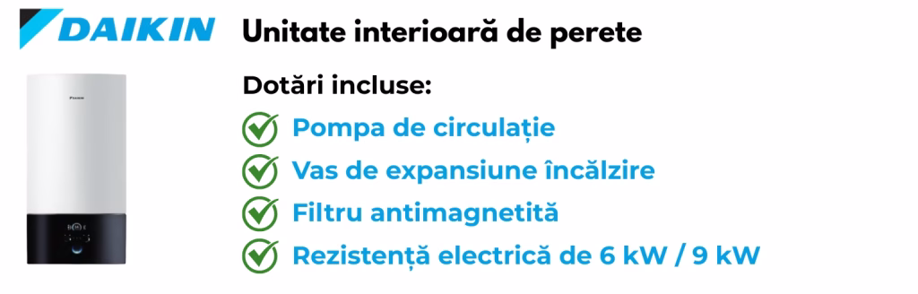 pompa de caldura unitate interioara perete