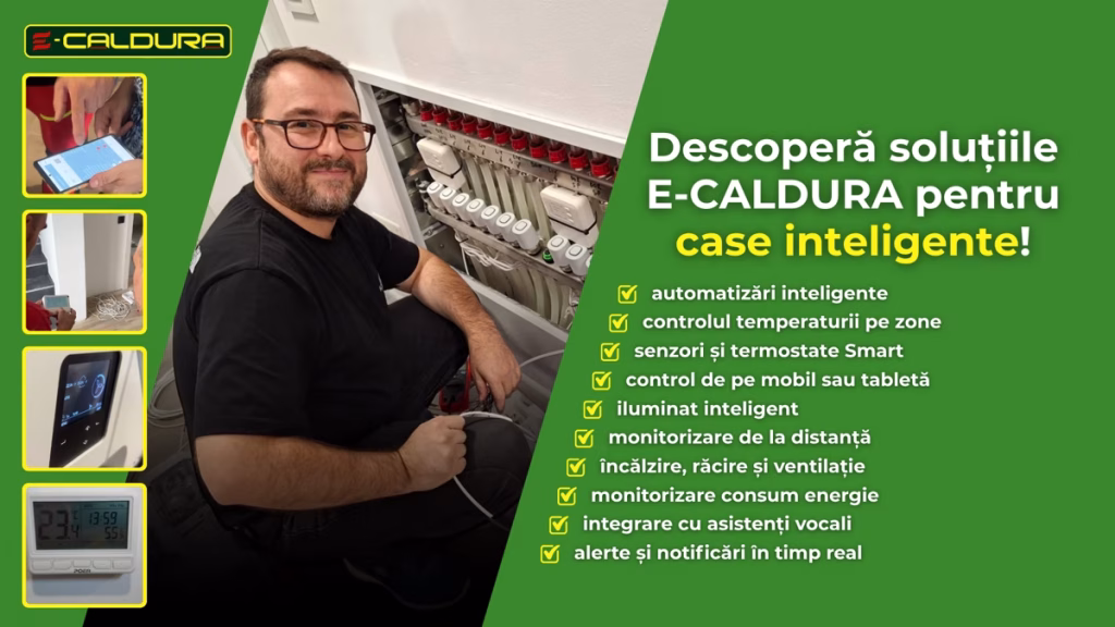 casa inteligenta smart house solutii e-caldura automatizare control temperatura wifi termnostate
