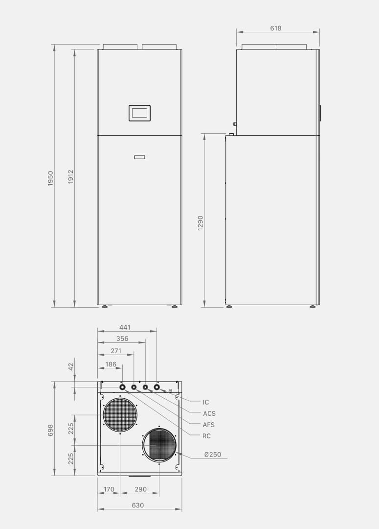 Pompa de caldura pentru apartament Domusa NanoClima HDX 4kW (incalzire, racire, apa calda) - imagine 5